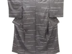 大正ロマン　十字絣織出し単衣着物